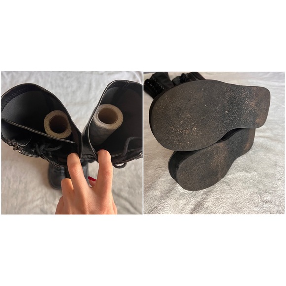 Demonia Emily 375 Stretch Vegan Leather Platform Lace-Up Thigh High 24-Eye Boots - Picture 3 of 16